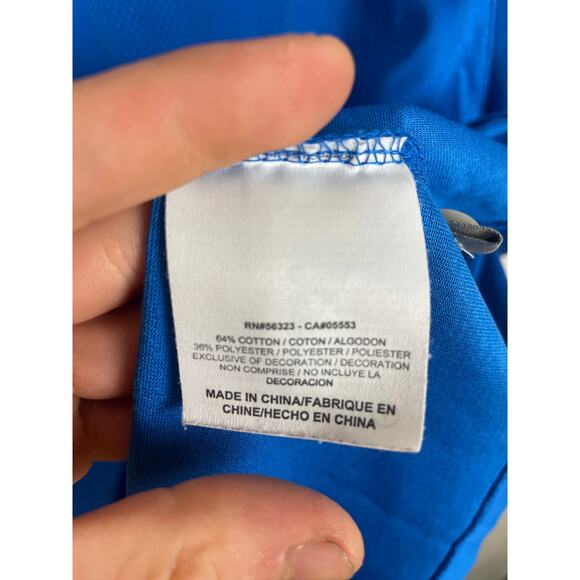 Tiger Woods Collection Mens Dri Fit Blue Short Sleeved Athletic Golf Polo Size S - Picture 5 of 7